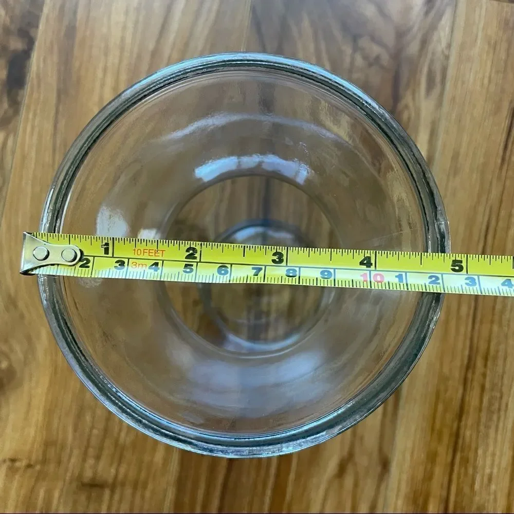 Pretty Tall Hourglass Clear  Glass Vase